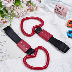 2Pcs ABS Plastic Heart Rear Bumper Warning Handle Ring&nbsp;HJEW-SP0001-49C