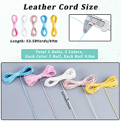 49M 5 Colors Flat PU Leather Cord&nbsp;LC-CL0001-09B