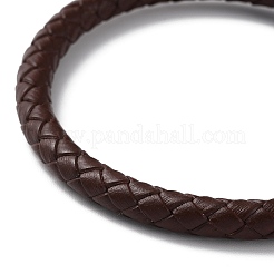 Leather Braided Round Cord Bracelet&nbsp;BJEW-F460-02EB