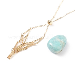 Brass Imitation Macrame Pouch Necklace Makings&nbsp;AJEW-TA00003