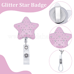 4Pcs 4 Colors Plastic Beadable Badge Reels&nbsp;DIY-ME0002-60