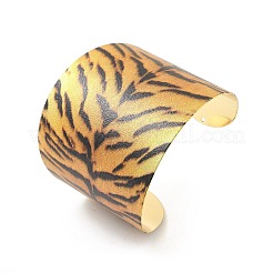 Alloy Open Cuff Bangles for Women&nbsp;BJEW-K272-03G