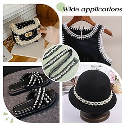 2Yards Netting Fabric Beaded Trim Ribbon&nbsp;OCOR-ME0001-64A-02