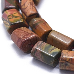 Natural Polychrome Jasper/Picasso Stone/Picasso Jasper Beads Strands&nbsp;G-K293-J03-A