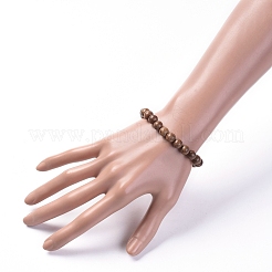 Unisex Wood Beads Stretch Bracelets&nbsp;BJEW-JB04957