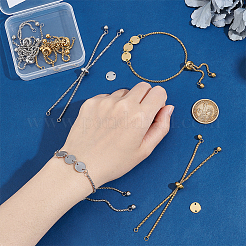 DIY Stamping Flat Round Slider Bracelet Making Kit&nbsp;DIY-UN0005-58