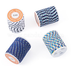 4 Rolls 4 Colors 4-Ply Polycotton Cord with Metallic Thread&nbsp;OCOR-TA0003-06B