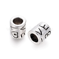 Tibetan Style Alloy European Beads&nbsp;TIBEB-Q065-01AS-RS