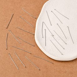 Tarnish Resistant Jewelry Tools and Equipment Decorative Stainless Steel Flat Head Pins&nbsp;X-STAS-E023-0.6x30mm