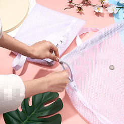 2Pcs Polyester Mesh Zipper Laundry Bags with Handles&nbsp;ABAG-TA0002-18A