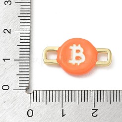 Brass Enamel Connector Charm&nbsp;KK-CBA4231-01A-G