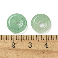 Natural Green Aventurine Donut/Pi Disc Charms&nbsp;G-G142-01P