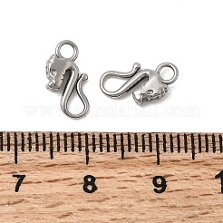 304 Stainless Steel Hook Clasps&nbsp;STAS-Z179-06P