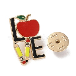Teacher's Day Theme Rack Plating Light Gold Alloy Brooches&nbsp;JEWB-Z016-01KCG-20