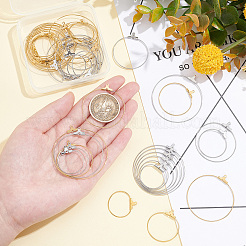 48Pcs 12 Style 304 Stainless Steel Wine Glass Charm Rings&nbsp;STAS-DC0002-57