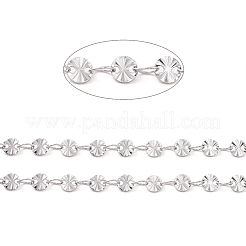 Non-Tarnish 304 Stainless Steel Flat Round Link Chains&nbsp;CHS-A008-01P-C