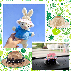 4Pcs 4 Styles Polyester Doll Hat&nbsp;AJEW-FG0006-26