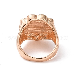 Enamel Flower with Yin Yang Finger Rings&nbsp;RJEW-H108-01A-KCG
