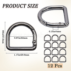 12Pcs Alloy Spring Gate Rings&nbsp;FIND-GF0007-10A