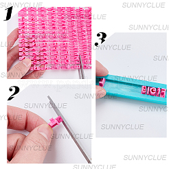 1 Bag Letters & Numbers PP Plastic Cookie Stamps&nbsp;DIY-SC0033-91