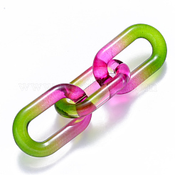 Two Tone Transparent Acrylic Linking Rings&nbsp;OACR-S036-006B-N01