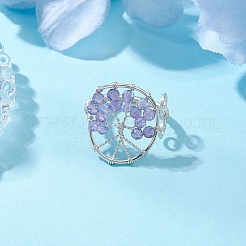 Natural Gemstone Beads with Solid Round Brass Beads and Eco-Friendly Copper Wire Rings&nbsp;RJEW-TA00183