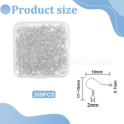 300Pcs 304 Stainless Steel Earring Hooks&nbsp;STAS-UN0058-77