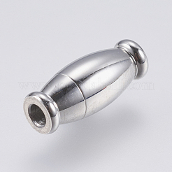 Tarnish Resistant 304 Stainless Steel Magnetic Clasps with Glue-in Ends&nbsp;STAS-F139-080P