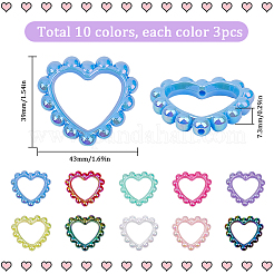 30Pcs 10 Colors Opaque Acrylic Bead Frame&nbsp;SACR-SP0001-08