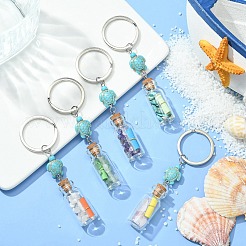 Wishing Bottle Glass Pendant Keychains&nbsp;KEYC-JKC00499