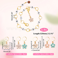 Knitting Row Counter Chains & Locking Stitch Markers Kits&nbsp;HJEW-AB00488