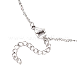 304 Stainless Steel Empty macrame Pouch Pendant Singapore Chain Necklaces&nbsp;NJEW-JN05285-03