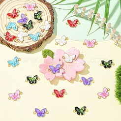 12Pcs 6 Colors Alloy Enamel Connector Charms&nbsp;ENAM-YW0008-53