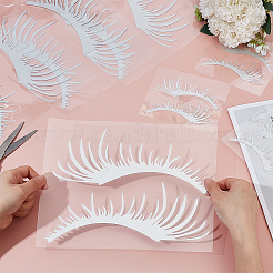 8 Pairs 2 Styles Eyelash Shape Waterproof PVC Picture Stickers&nbsp;DIY-HY0003-05B