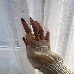 Alloy and Quartz Crystal Finger Rings&nbsp;FS-WGDC744-01