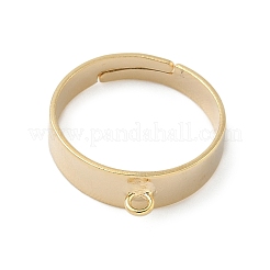 Adjustable Brass Finger Rings Setting for Hanging Pendant&nbsp;KK-K414-07G