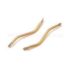 304 Stainless Steel Wavy Bar Links Connector Charms&nbsp;STAS-A134-01M-G
