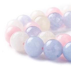 Natural White Jade Imitation Morganite Beads Strands&nbsp;G-I299-F14-6mm