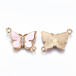 Eco-Friendly Alloy Micro Pave Clear Cubic Zirconia Links Connectors&nbsp;X-ENAM-Q437-058D-NR