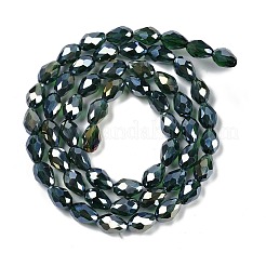 Transparent Electroplate Glass Beads Strands&nbsp;LS-EGLA-N013-T6mm-B15