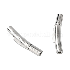 Tarnish Resistant Column 304 Stainless Steel Bayonet Necklace Clasps&nbsp;X-STAS-O035-05