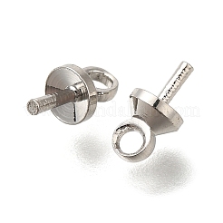 Brass Cup Pearl Peg Bails Pin Pendants&nbsp;KK-H506-10B-P