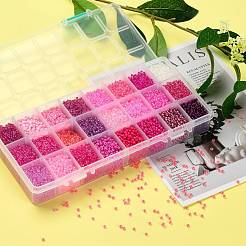 600G 24 Colors Glass Seed Beads&nbsp;SEED-JP0008-07-3mm