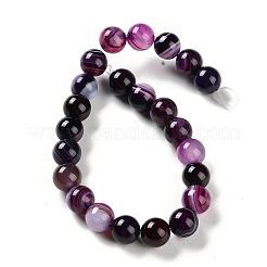Natural Striped Agate/Banded Agate Beads Strands&nbsp;G-Z060-A01-B12