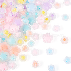 200Pcs 4 Styles Frosted Transparent Acrylic Beads&nbsp;OACR-TA0003-54