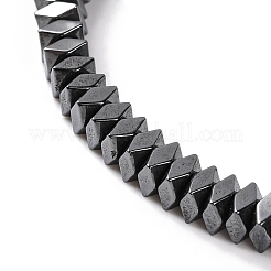 Faceted Square Synthetic Non-magnetic Hematite Beaded Necklaces&nbsp;NJEW-Q341-01