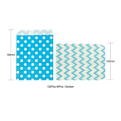 120Pcs 3 Style Kraft Paper Bags&nbsp;CARB-LS0001-05B