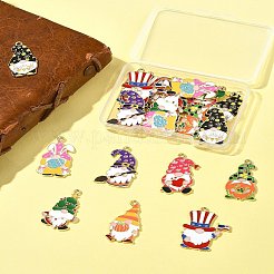 24Pcs 8 Styles Alloy Enamel Pendants&nbsp;ENAM-FS0002-80