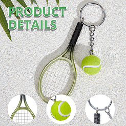 6Pcs 6 Colors Sports Theme Plastic Keychains&nbsp;KEYC-CY0001-05