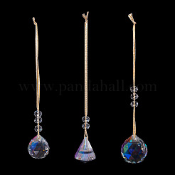 3Pcs 3 Styles Glass Suncatchers for Outdoor Garden Hanging Decoration&nbsp;HJEW-TADJ0001-01